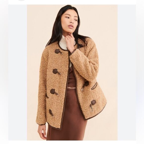 Faux Fur Toggle Coat by Avec Les Filles